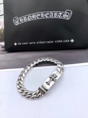 CHROME HEARTS 크롬하츠 남녀공용 925실버 십자가 팔찌 16~22cm