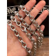 CHROME HEARTS 크롬하츠 남녀공용 925실버 이니셜체인 목걸이 50~75cm