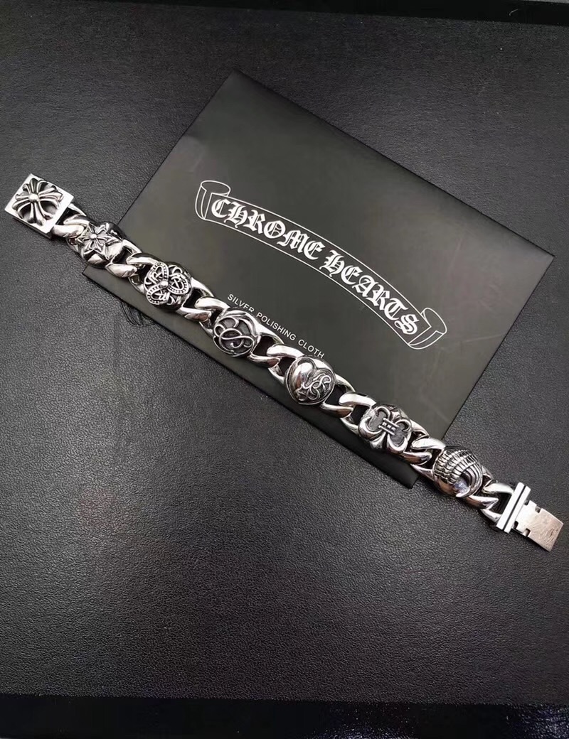 CHROME HEARTS 크롬하츠 925실버 남녀공용 팔찌 3디자인