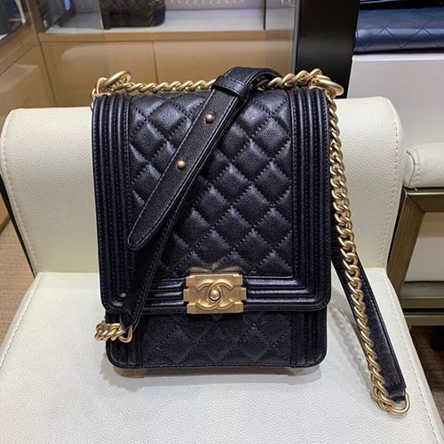 CHANEL 샤넬 미니 캐비어 리보이백 A0S0130