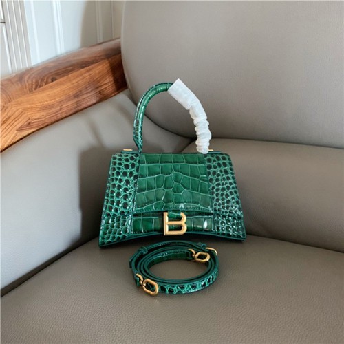 BALENCIAGA 발렌시아가 아워글래스 탑 핸들백 악어무늬 B1060-3 신상