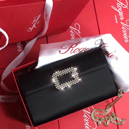 ROGER VIVIER 로저비비에 실크 소프트 클러치 체인숄더 24CM R50025