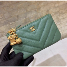 CHANEL 샤넬 캐비어  금장 동전지갑 AS1010-2