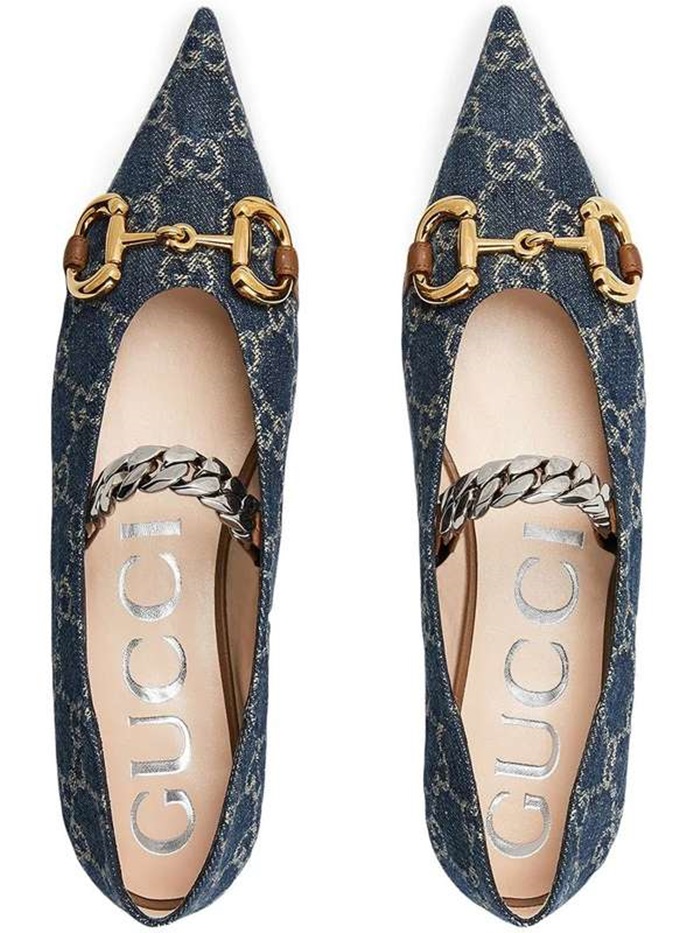 GUCCI 구찌 여성용 GG 홀스빗 플랫슈즈 621161 2COLOR