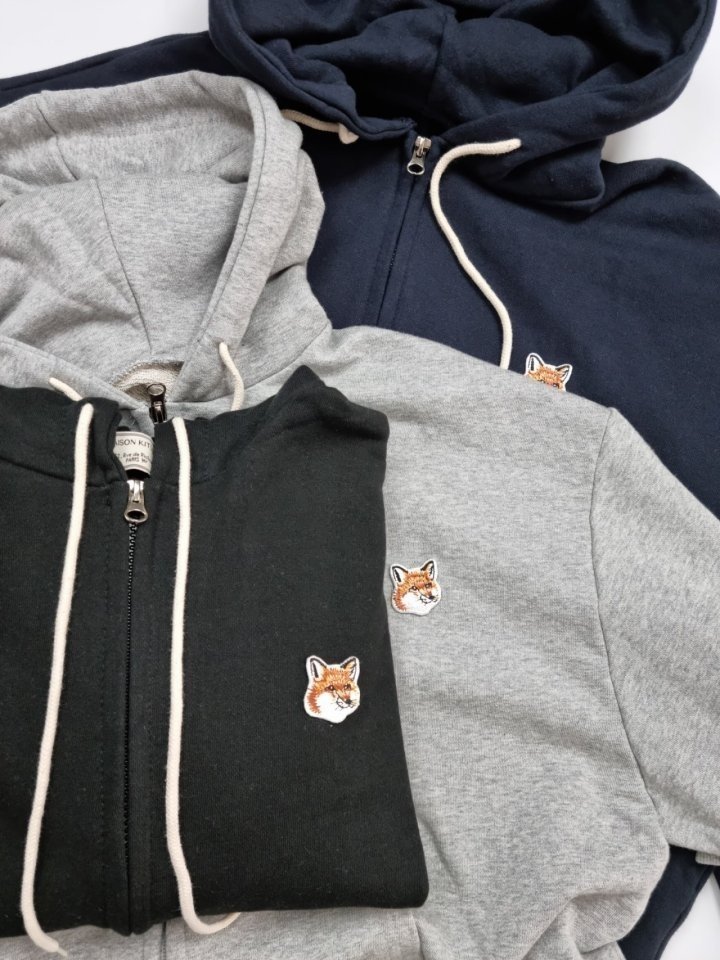 MAISON KITSUNE 메종키츠네 폭스헤드 후드집업