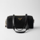 PRADA 프라다 자물쇠 미디엄 리나일론 가죽 탑 핸들백 1BB127 3COLOR