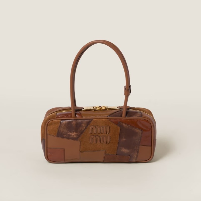 MIUMIU 미우미우 보 레더 패치워크백 5BB173