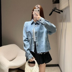 MIUMIU 미우미우 데님 셔츠 뒷포인트 자켓