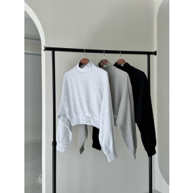 ALEXANDER WANG 알렉산더왕 하이넥 크롭 맨투맨