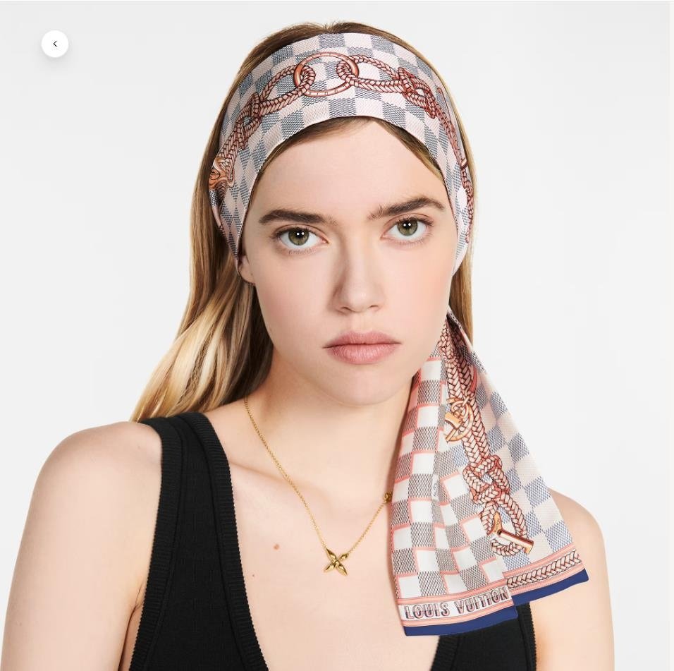LOUIS VUITTON 루이비통 체스 실크 방도 스카프