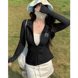 CHROME HEARTS 크롬하츠 자수 슬림핏 래쉬가드  트레이닝 집업 4COLOR