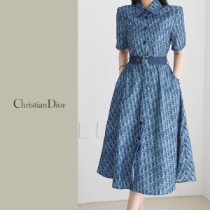 DIOR 디올 데님 원피스 벨트포함