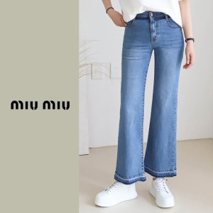 MIUMIU 미우미우 와이드 청바지