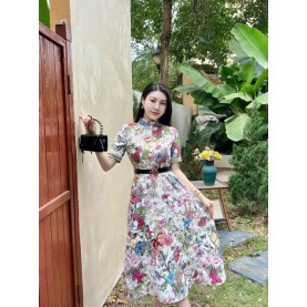 DIOR 디올 플라워 원피스 벨트포함