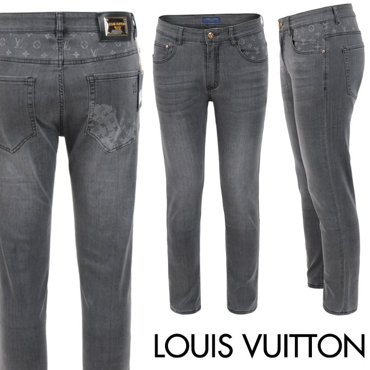 LOUIS VUITTON 루이비통 골드 플레이트 다크 그레이 슬림 일자진