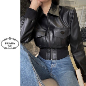 PRADA 프라다 시보리 레더자켓