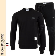 THOM BROWNE 톰브라운 블랙 4바 맨투맨 셋업