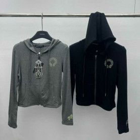 CHROME HEARTS 크롬하츠 크로스 후드집업&팬츠 세트