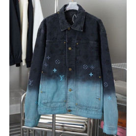 LOUIS VUITTON 루이비통 엠브로이더드 데님 자켓