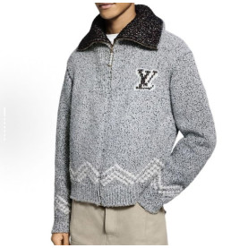 LOUIS VUITTON 루이비통 지퍼 니티드 블루종