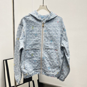 LOUIS VUITTON 루이비통 모노그램 후드 데님 자켓