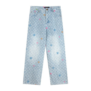 LOUIS VUITTON 루이비통 타일러 더 크리에이터 모노그램 데님 팬츠