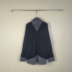 BALENCIAGA 발렌시아가 레이어드 셔츠 니트 2COLOR