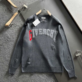 GIVENCHY 지방시 핸들 자수 로고 데미지 니트 2COLOR