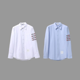 THOM BROWNE 톰브라운 스트라이프 사선완장 셔츠