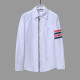 THOM BROWNE 톰브라운 컬러 사선완장 지퍼 셔츠