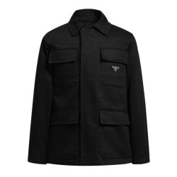 PRADA 프라다 메탈 플레이트 코튼 자켓