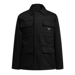 PRADA 프라다 메탈 플레이트 코튼 자켓