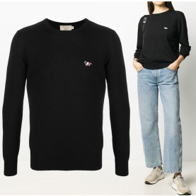 MAISON KITSUNE 메종키츠네 트리컬러 라운드니트 3COLOR