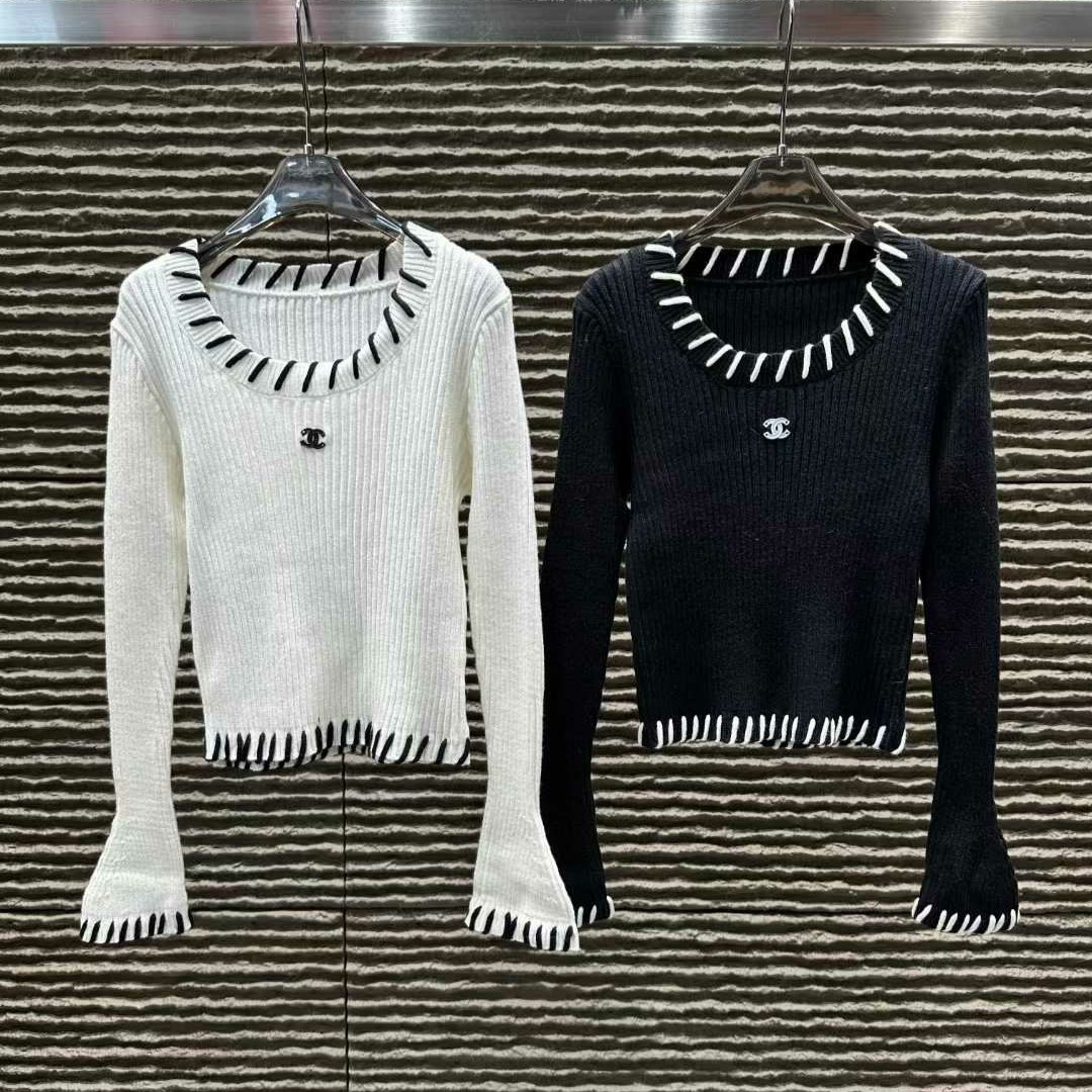 CHANEL 샤넬 스티치 니트