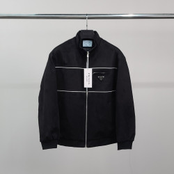 PRADA 프라다  로고와펜 라인 스웨이드 자켓