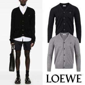 LOEWE 로에베 아나그램자수 울 가디건