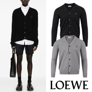 LOEWE 로에베 아나그램자수 울 가디건