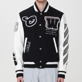 OFF-WHITE 오프화이트 레아 바시티 봄버 자켓