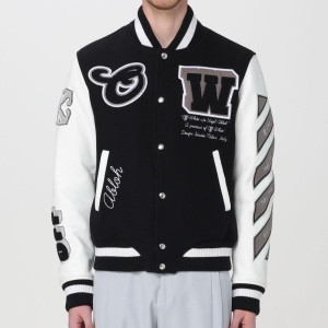 OFF-WHITE 오프화이트 레아 바시티 봄버 자켓