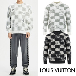 LOUIS VUITTON 루이비통 다미에 자가드 모헤어 니트