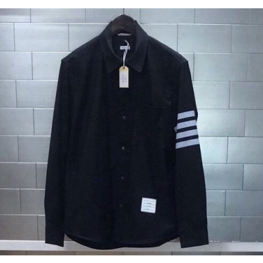 THOM BROWNE 톰브라운 4바 울 스냅 프론트 셔츠 자켓