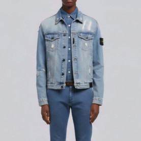 STONE ISLAND 스톤아일랜드 볼리아 스크레치 코쿤 워싱 청자켓