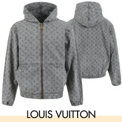 LOUIS VUITTON 루이비통 모노 블랙 데님 오버핏 자켓