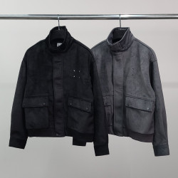 MAISON MARGIELA 메종마르지엘라 로고패치 스웨이드 자켓