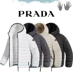 PRADA 프라다 라이트 후드 패딩 점퍼