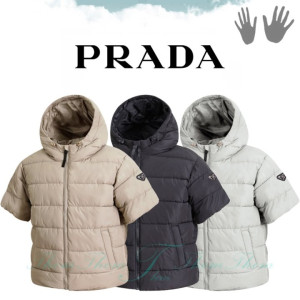 PRADA 프라다 후드 반팔 패딩