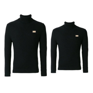 DOLCE&GABBANA 돌체앤가바나 골드 플레이트 골지 터틀넥 2COLOR