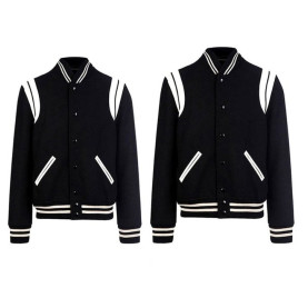 SAINT LAURENT 생로랑 스타디움 울 블루종