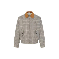 MIUMIU 미우미우 체크 패턴 블루종 자켓