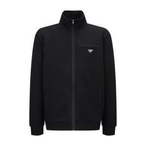 PRADA 프라다 새틴 저지 텍스처 집업